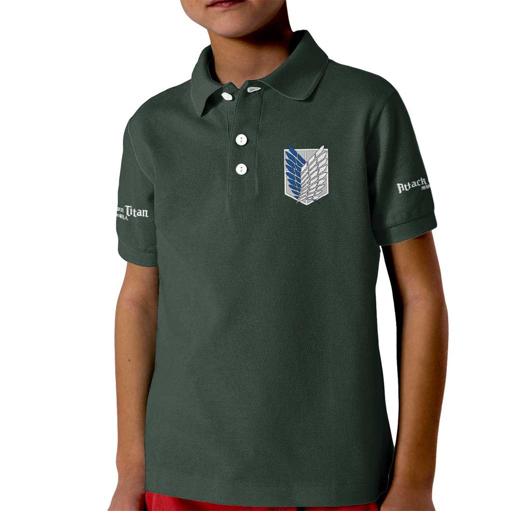 Eren Yeager - Attack on Titan Kid Polo Shirt Japan Anime Style