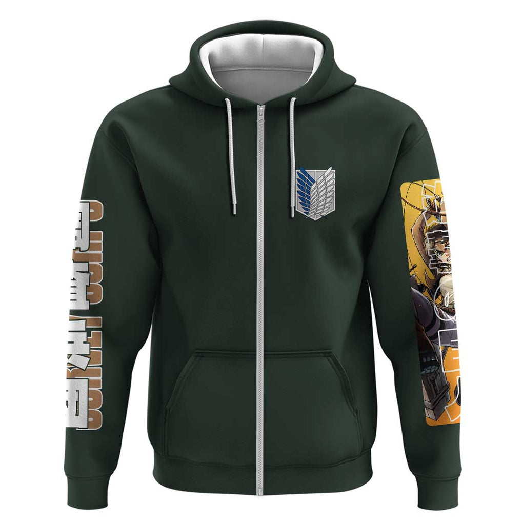 Eren Yeager - Attack on Titan Zip Hoodie Japan Anime Style