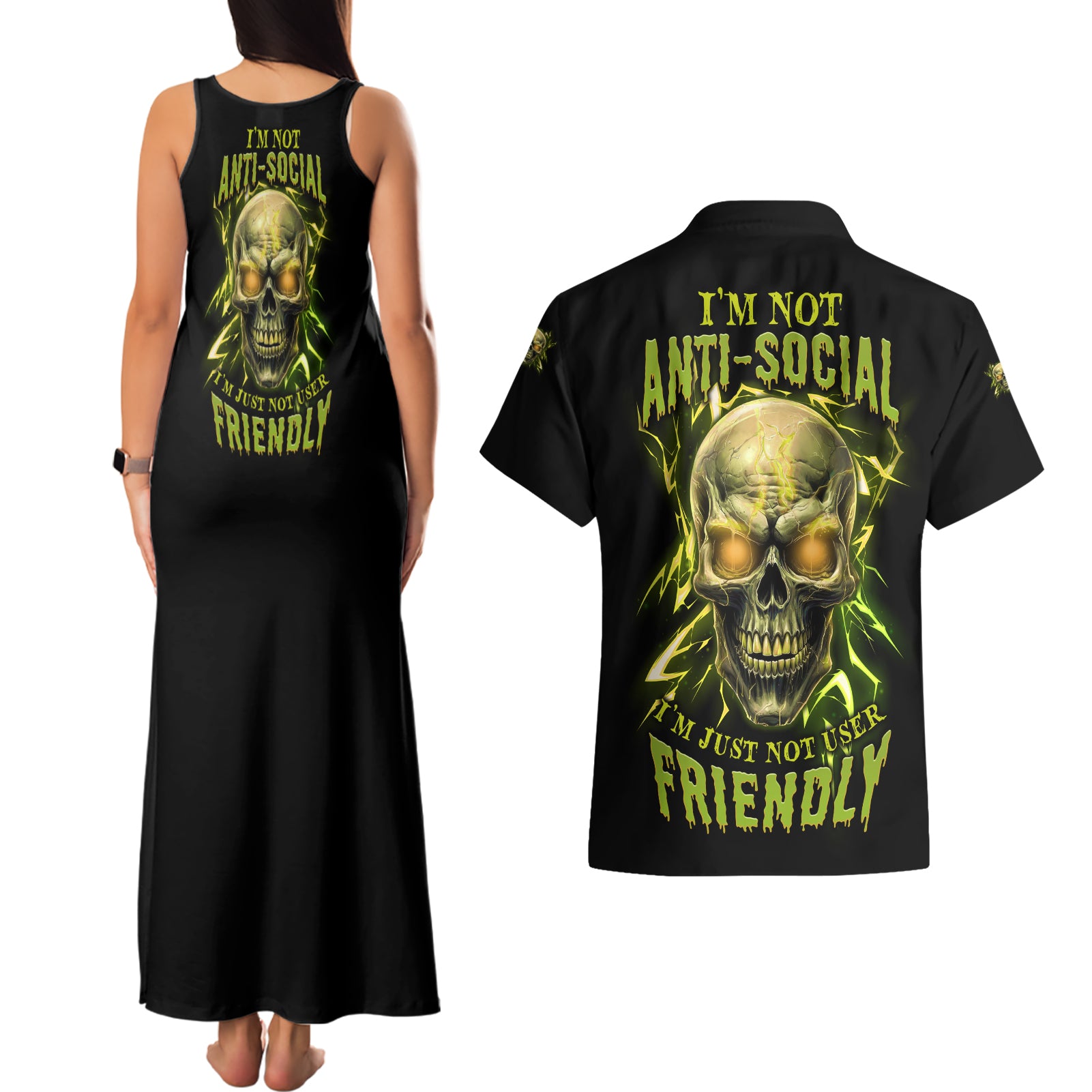 im-not-anti-social-mad-skull-couples-matching-tank-maxi-dress-and-hawaiian-shirt