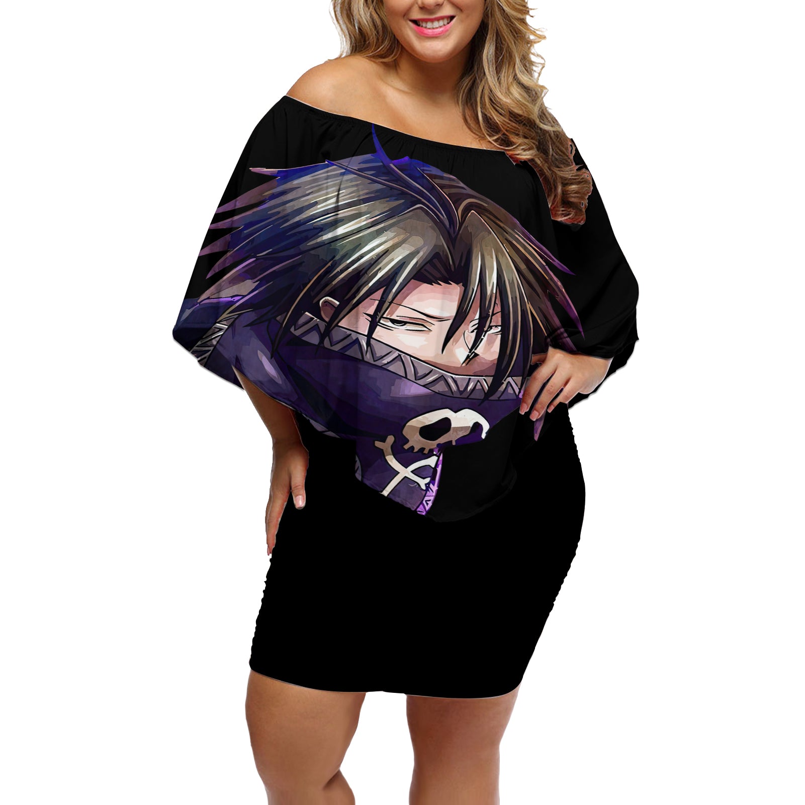 Feitan Portor Hunter X Hunter Off Shoulder Short Dress Anime Style