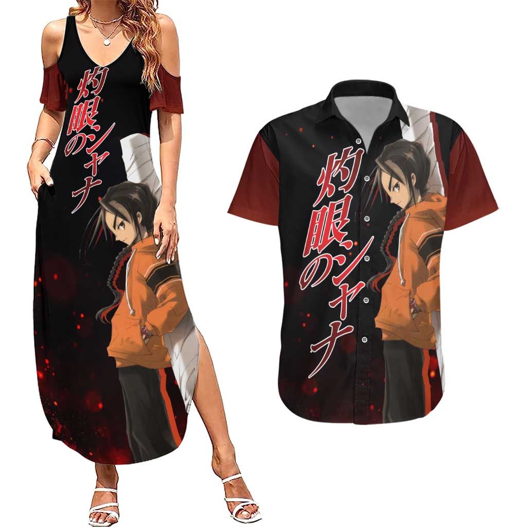 Khamsin Nbh'w - Shakugan no Shana Couples Matching Summer Maxi Dress and Hawaiian Shirt Anime Style