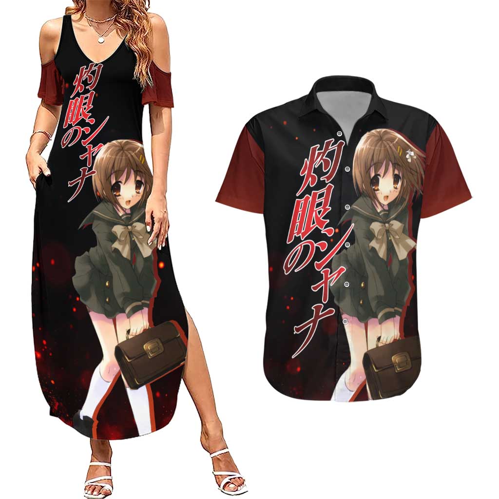 Kazumi Yoshida - Shakugan no Shana Couples Matching Summer Maxi Dress and Hawaiian Shirt Anime Style