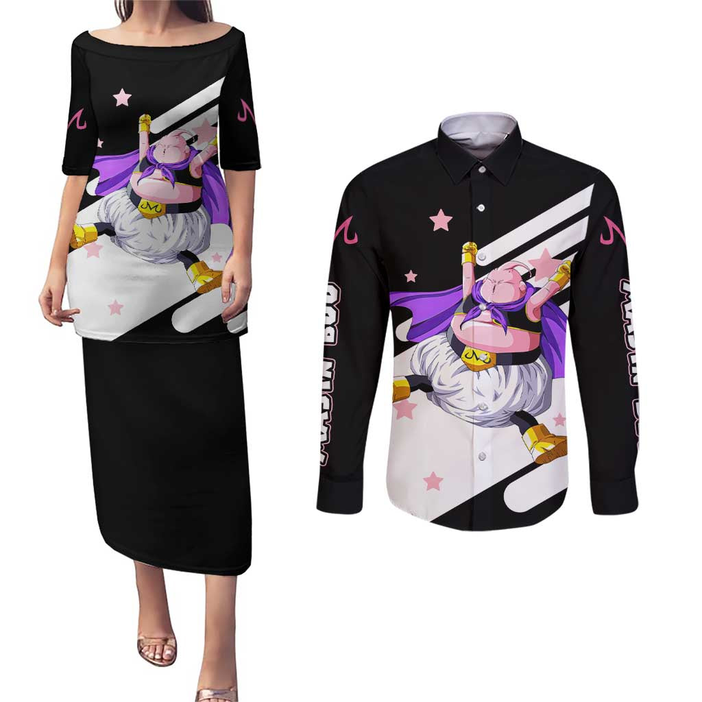 Fat Majin Buu - Dragon Ball Couples Matching Puletasi and Long Sleeve Button Shirt Anime Style