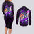 Frieza - Dragon Ball Couples Matching Long Sleeve Bodycon Dress and Long Sleeve Button Shirt Anime Style