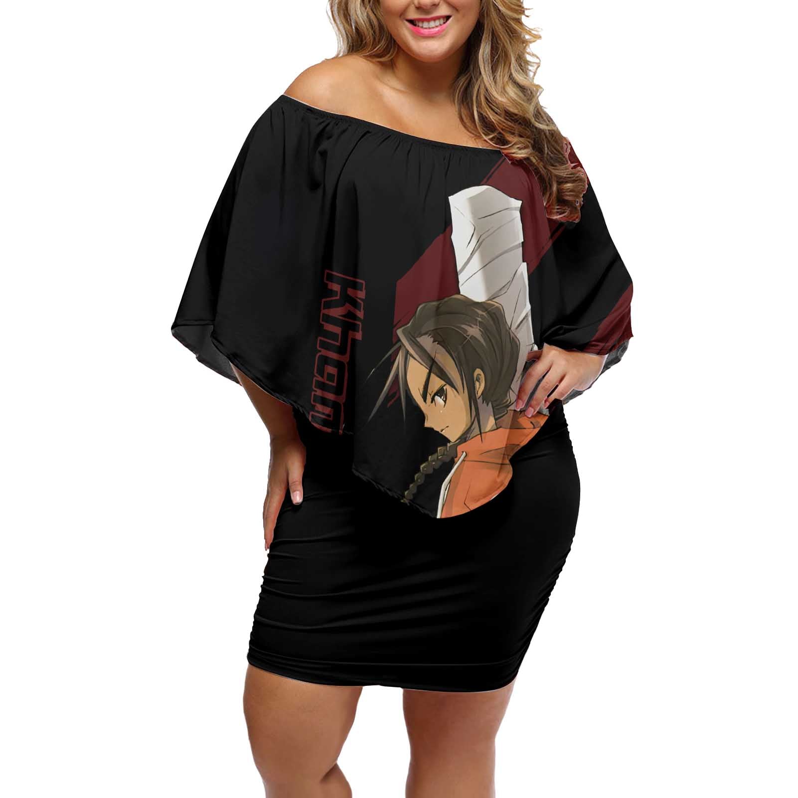 Khamsin Nbh'w - Shakugan no Shana Off Shoulder Short Dress Anime Style