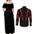 Sukuna Jujutsu Kaisen Couples Matching Off Shoulder Maxi Dress and Long Sleeve Button Shirt Anime Style