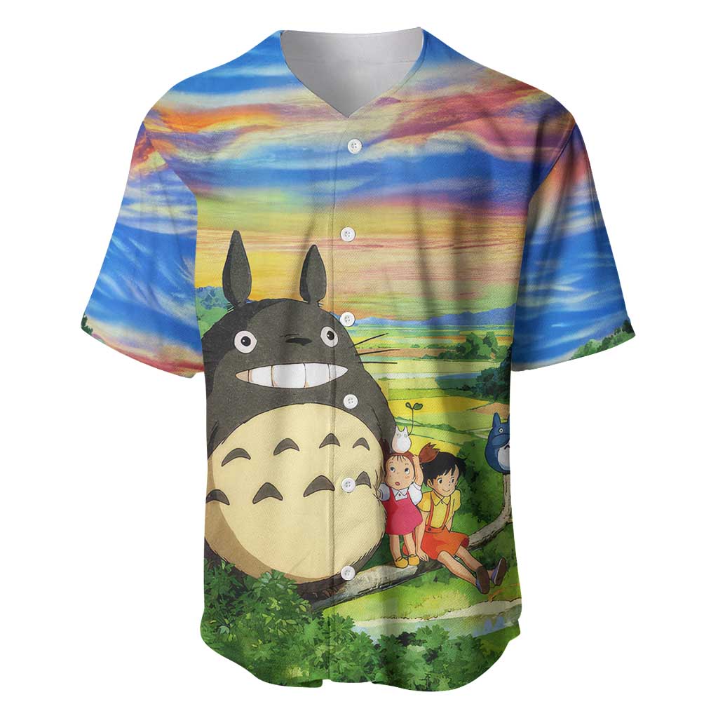 Trippy My Neighbor Totoro Studio Ghibli Baseball Jersey Anime  Mix Oil Paint Trippy Style