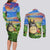 Trippy My Neighbor Totoro Studio Ghibli Couples Matching Long Sleeve Bodycon Dress and Long Sleeve Button Shirt Anime  Mix Oil Paint Trippy Style