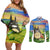 Trippy My Neighbor Totoro Studio Ghibli Couples Matching Off Shoulder Short Dress and Long Sleeve Button Shirt Anime  Mix Oil Paint Trippy Style