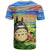 Trippy My Neighbor Totoro Studio Ghibli T Shirt Anime  Mix Oil Paint Trippy Style