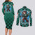 Astral Aura Tanjiro Demon Slayer Couples Matching Long Sleeve Bodycon Dress and Long Sleeve Button Shirt Anime Style