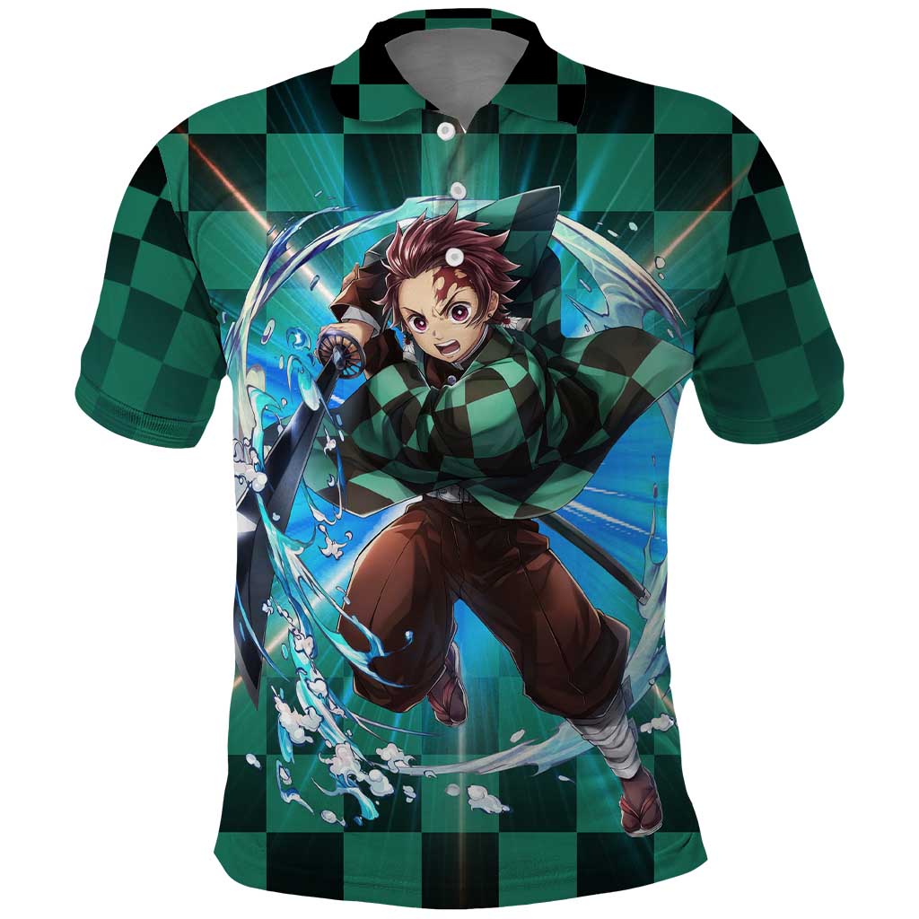 Astral Aura Tanjiro Demon Slayer Polo Shirt Anime Style