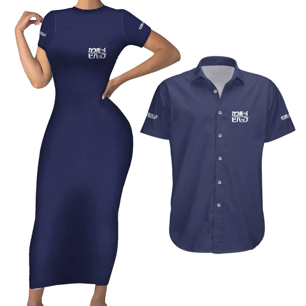 Spike Spiegel Cowboy Bebop Couples Matching Short Sleeve Bodycon Dress and Hawaiian Shirt Japan Anime Style TS04