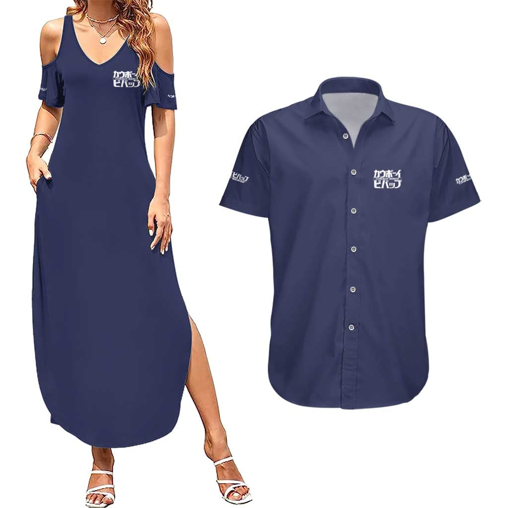 Spike Spiegel Cowboy Bebop Couples Matching Summer Maxi Dress and Hawaiian Shirt Japan Anime Style TS04