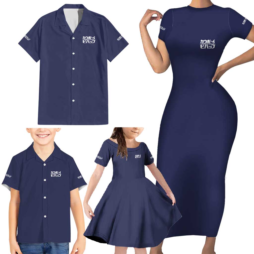 Spike Spiegel Cowboy Bebop Family Matching Short Sleeve Bodycon Dress and Hawaiian Shirt Japan Anime Style TS04