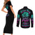 i-can-buy-myself-flowers-smoke-rose-skull-couples-matching-short-sleeve-bodycon-dress-and-long-sleeve-button-shirt