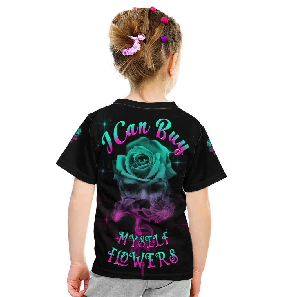 i-can-buy-myself-flowers-smoke-rose-skull-kid-t-shirt