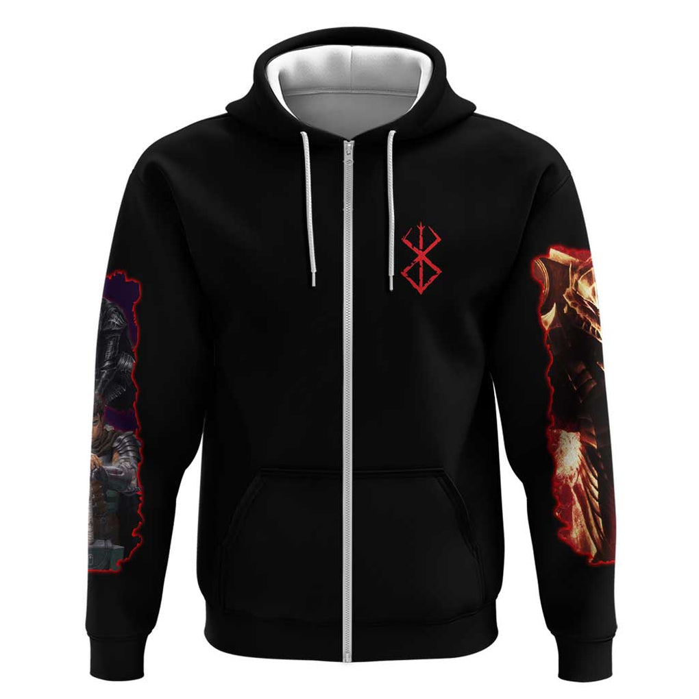 Guts V4 Berserk Zip Hoodie Anime Style