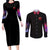 Uchiha Madara V3 Naruto Couples Matching Long Sleeve Bodycon Dress and Long Sleeve Button Shirt Anime Style