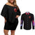 Uchiha Madara V3 Naruto Couples Matching Off Shoulder Short Dress and Long Sleeve Button Shirt Anime Style