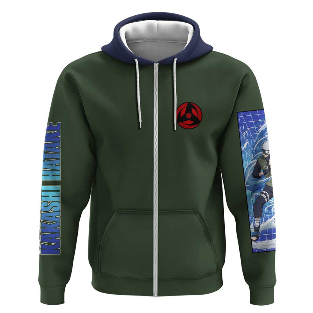 Hatake Kakashi V2 Naruto Zip Hoodie Anime Style