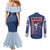 Lancer Fate Stay Night Unlimited Blade Works Couples Matching Mermaid Dress and Long Sleeve Button Shirt Anime Style