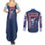 Lancer Fate Stay Night Unlimited Blade Works Couples Matching Summer Maxi Dress and Long Sleeve Button Shirt Anime Style