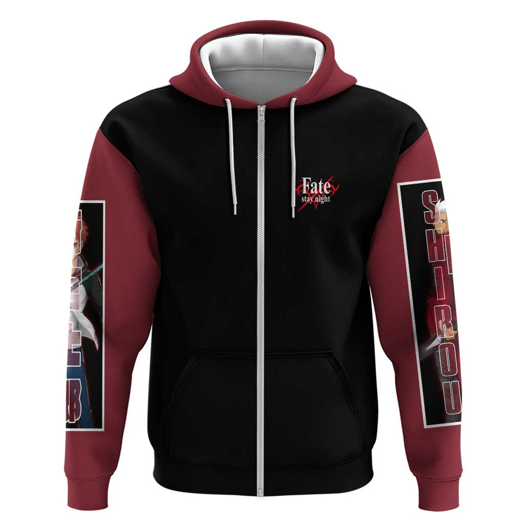 Archer x Emiya Fate Stay Night Unlimited Blade Works Zip Hoodie Anime Style