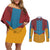 Avatar Aang Airbending Couples Matching Off Shoulder Short Dress and Long Sleeve Button Shirt