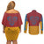 Avatar Aang Airbending Couples Matching Off Shoulder Short Dress and Long Sleeve Button Shirt