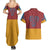 Avatar Aang Airbending Couples Matching Summer Maxi Dress and Hawaiian Shirt