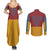 Avatar Aang Airbending Couples Matching Summer Maxi Dress and Long Sleeve Button Shirt