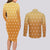 Zenitsu Shirt Design - Pattern Style Couples Matching Long Sleeve Bodycon Dress and Long Sleeve Button Shirt