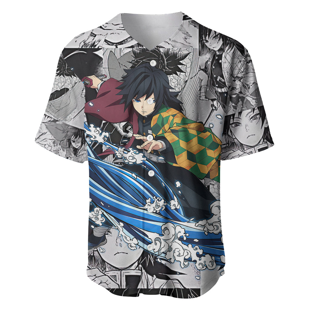 Giyu Tomioka - Demon Slayer Anime Mixed Manga Baseball Jersey