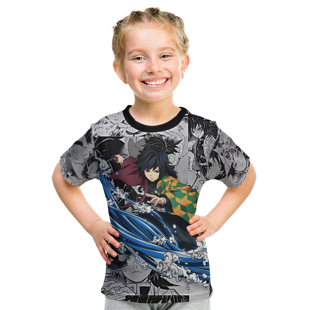 Giyu Tomioka - Demon Slayer Anime Mixed Manga Kid T Shirt