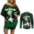 Gardevoir - Tie Dye Style Couples Matching Off Shoulder Short Dress and Long Sleeve Button Shirt