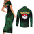 Gardevoir - Tie Dye Style Couples Matching Short Sleeve Bodycon Dress and Long Sleeve Button Shirt