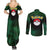 Gardevoir - Tie Dye Style Couples Matching Summer Maxi Dress and Long Sleeve Button Shirt