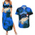 Snorlax - Tie Dye Style Couples Matching Summer Maxi Dress and Hawaiian Shirt