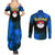 Snorlax - Tie Dye Style Couples Matching Summer Maxi Dress and Long Sleeve Button Shirt