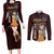 Serpent Sin of Envy Diane Couples Matching Long Sleeve Bodycon Dress and Long Sleeve Button Shirt