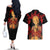 Farnese de Vandimion Berserk Couples Matching Off The Shoulder Long Sleeve Dress and Hawaiian Shirt Black Blood Style