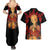 Farnese de Vandimion Berserk Couples Matching Summer Maxi Dress and Hawaiian Shirt Black Blood Style