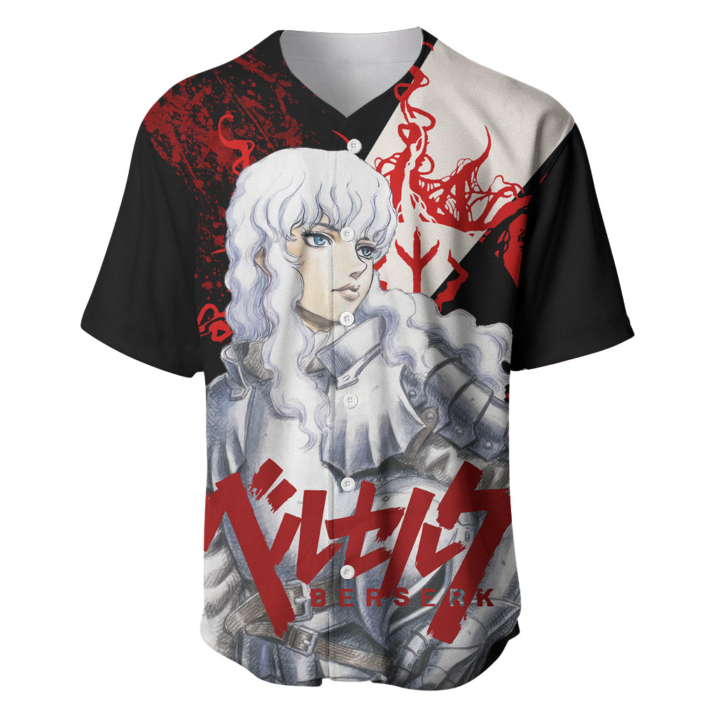 Griffith Berserk Baseball Jersey Black Blood Style