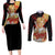 Judeau Berserk Couples Matching Long Sleeve Bodycon Dress and Long Sleeve Button Shirt Black Blood Style