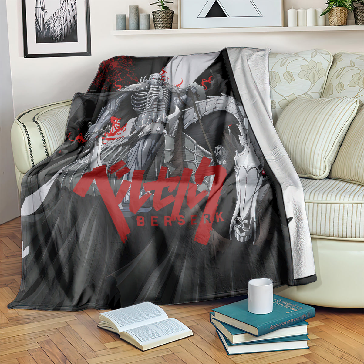 The Skull Knight Berserk Blanket Black Blood Style