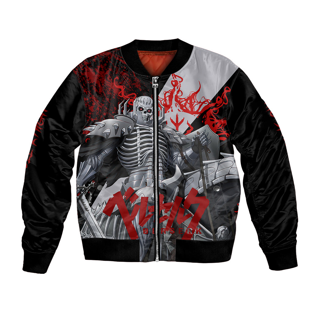 The Skull Knight Berserk Bomber Jacket Black Blood Style