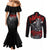 The Skull Knight Berserk Couples Matching Mermaid Dress and Long Sleeve Button Shirt Black Blood Style