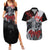 The Skull Knight Berserk Couples Matching Summer Maxi Dress and Hawaiian Shirt Black Blood Style