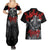 The Skull Knight Berserk Couples Matching Summer Maxi Dress and Hawaiian Shirt Black Blood Style